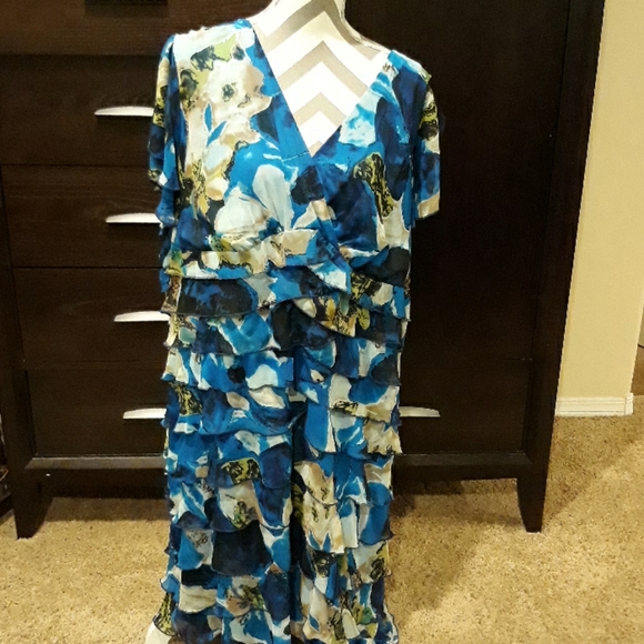 Fashion Bug Dresses & Skirts - Blue ruffle dress by fashion bug